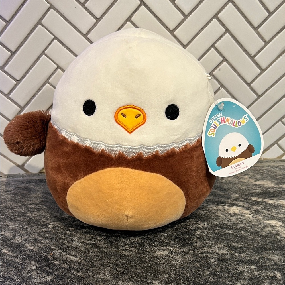 Squishmallows White and Brown Eagle Plush